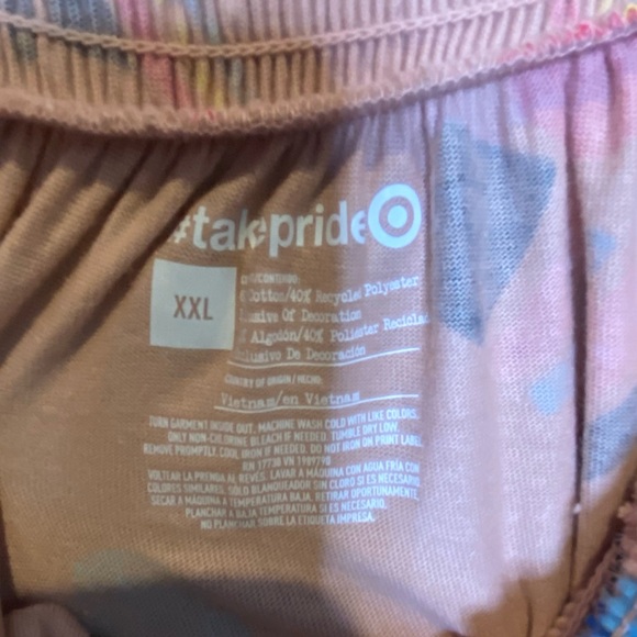 Target Tie Shoulder Summer Maxi XXL Dress 80’s Retro Peach Pink Teal Purple - Picture 14 of 14